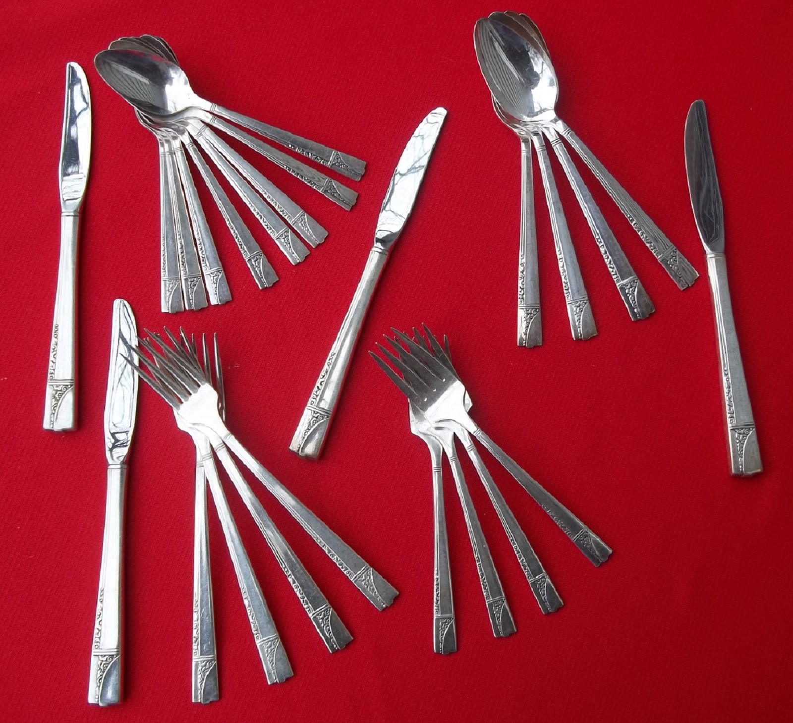 1937 CAPRICE Pattern Multi Place & Serving Sets By Oneida Nobility Silverplate gallery