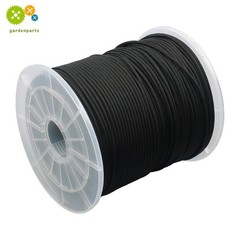 Black Nylon Solid Braid Rope High UV & Abrasion Resistance 1/8 Inch × 600ft