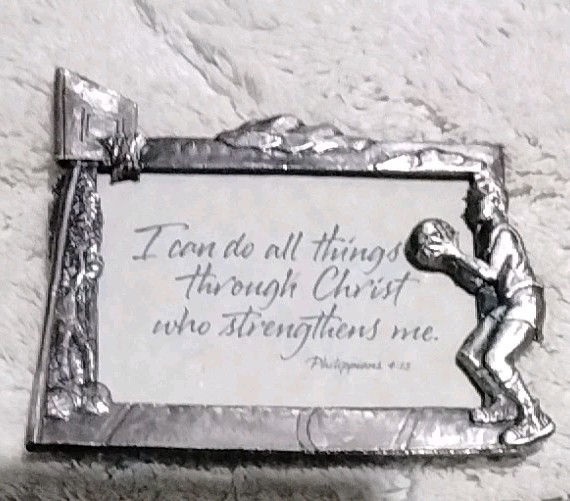 Basketball Frame: Scripture Philippines 4:13: I Can Do All Things Through... gallery