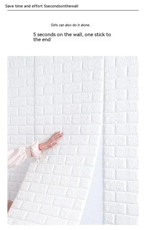 Self-Adhesive Water Proof Wallpaper In Assorted Brick Patterns 2 Sizes gallery