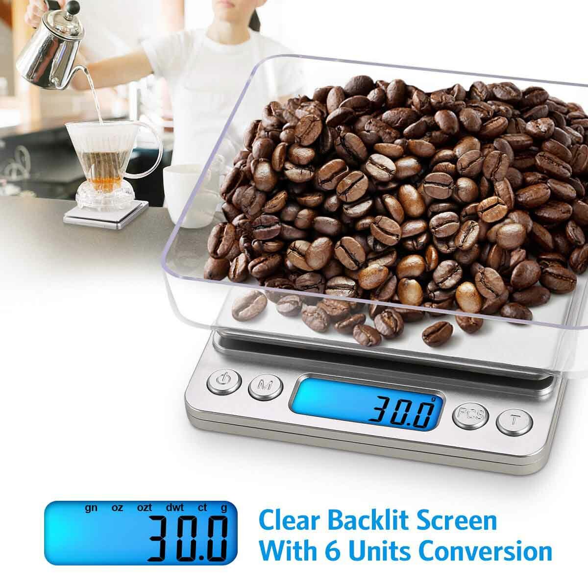 Portable 3000g x 0.1g Digital LCD Scale Jewelry Kitchen Food Balance Weight Gram gallery