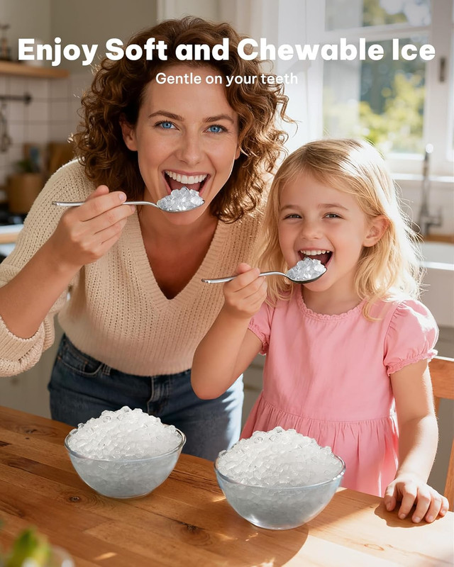 Self-Cleaning Countertop Nugget Ice Maker - 33Lbs Daily for Home & Office gallery