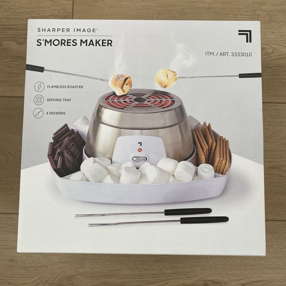 Sharper Image Electric S’mores Maker – Indoor Flameless Roaster – 4 Skewers