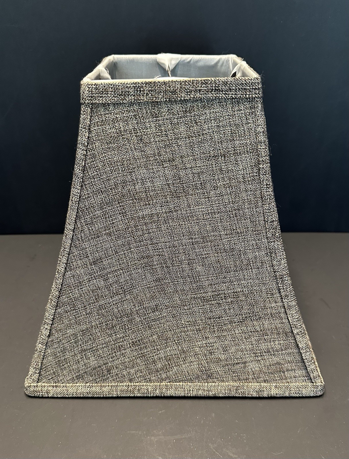 Small Squared Brown Fabric Lamp Shade, Approximately 11 x 11 Inches gallery