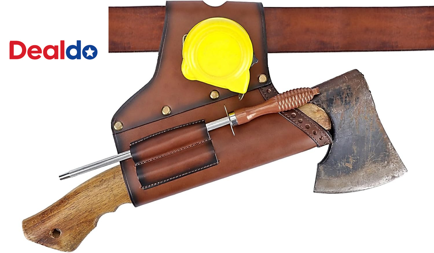 Tourbon Outdoor Leather Carry Faller Axe Files Tuning Driver and Bar Wrench Logg gallery