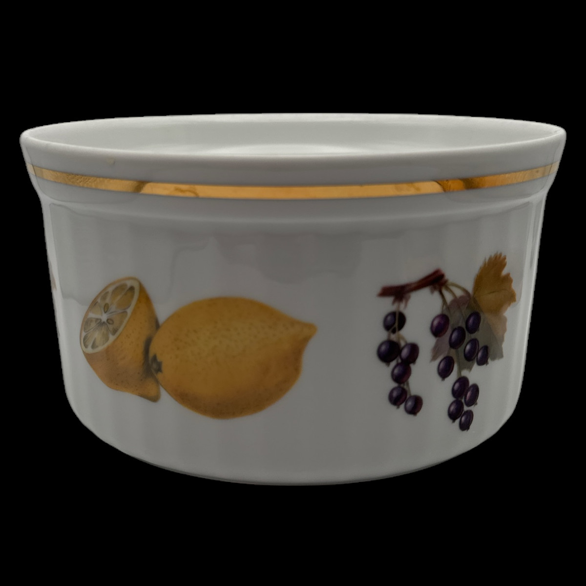 Royal Worcester Evesham Gold Souffle Dish Excellent Condition gallery