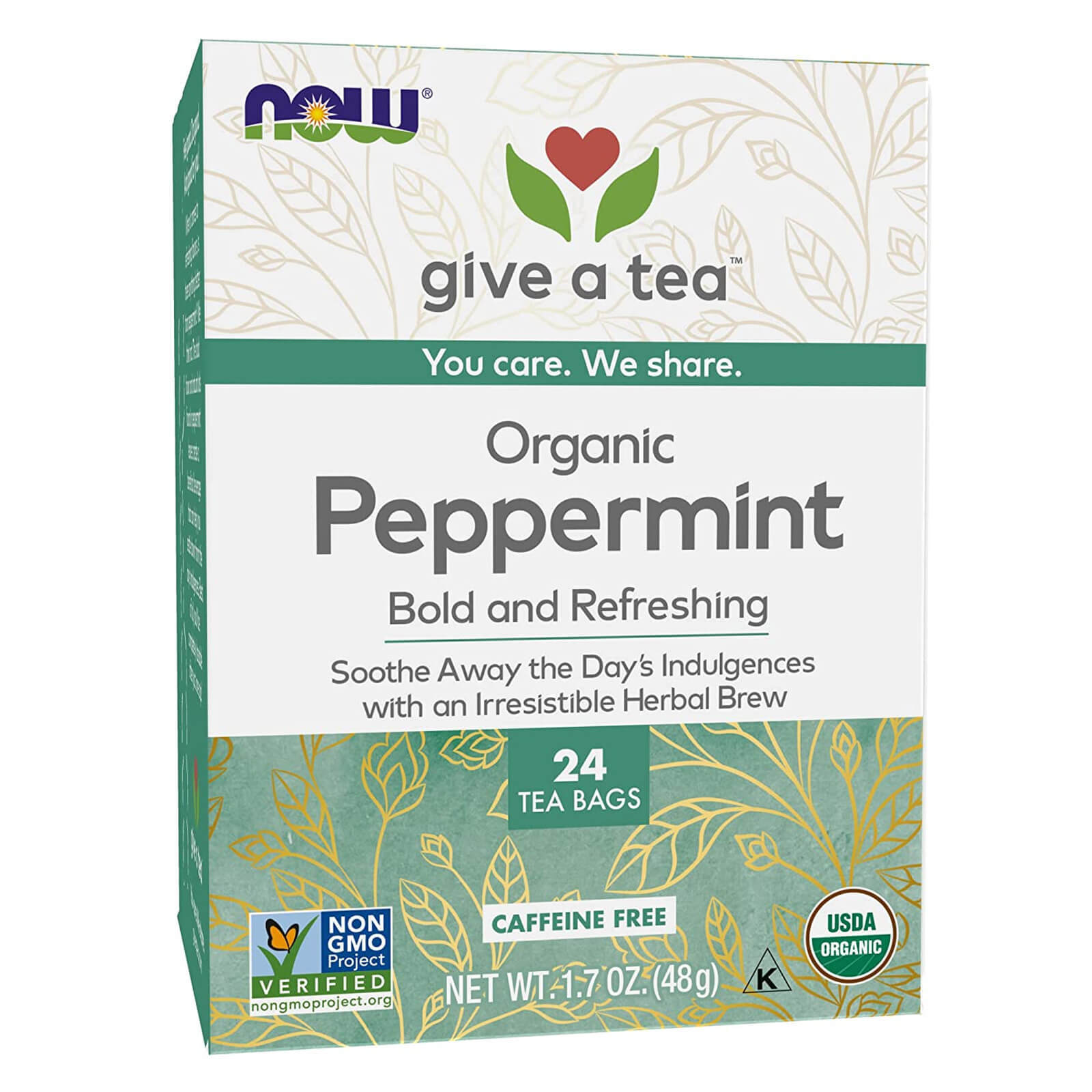 NOW FOODS Peppermint Tea Organic 24 Tea Bags gallery