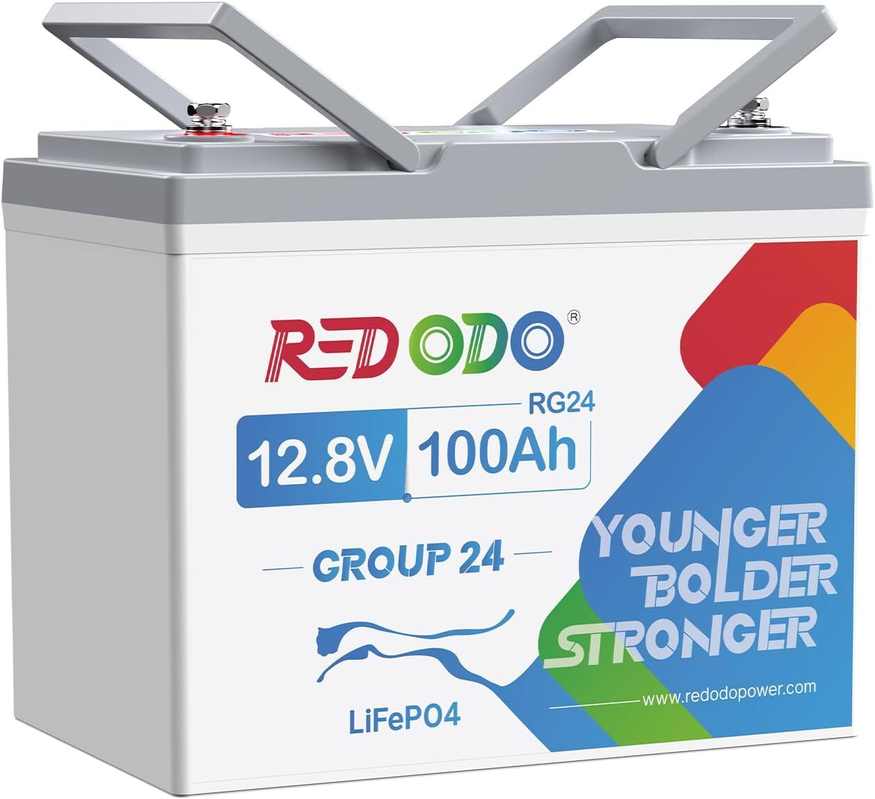 Redodo 12V 100Ah Group 24 LiFePO4 Lithium Battery 100A BMS Grade A Cells gallery