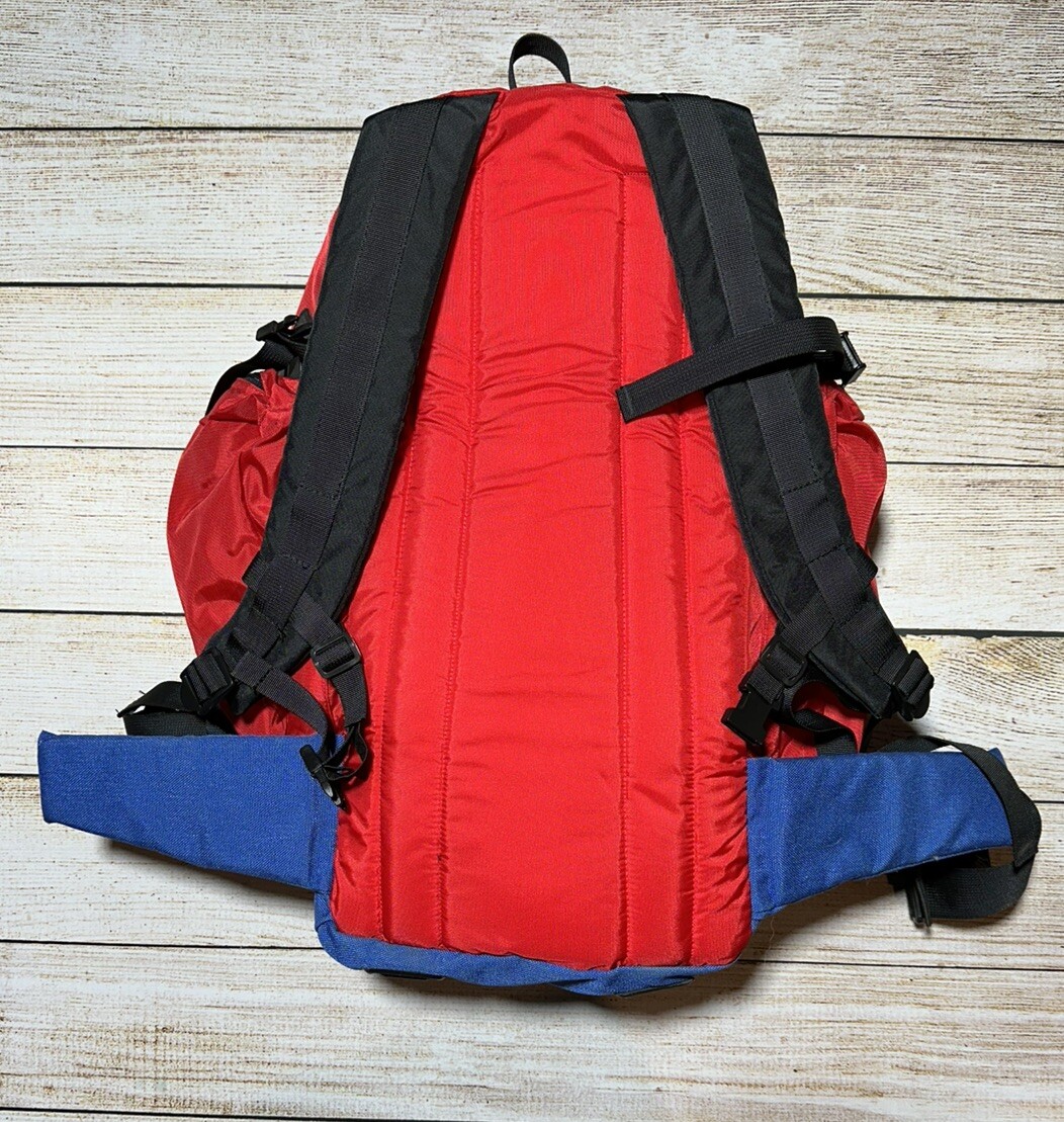 Vtg Kelty Redwing RG Internal Frame Soft Pack Backpack Red Blue 4