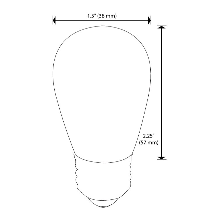 Dauer S14 Bistro String Light Filament Bulb, 12V, 2-Watt | 490924 gallery