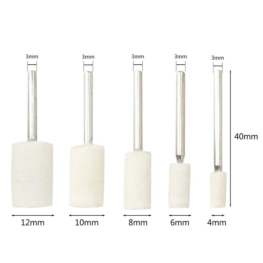 20Pcs Felt Polishing Buffing Pads Wheel Wool Plastic for Dremel Rotary Tool A756 gallery
