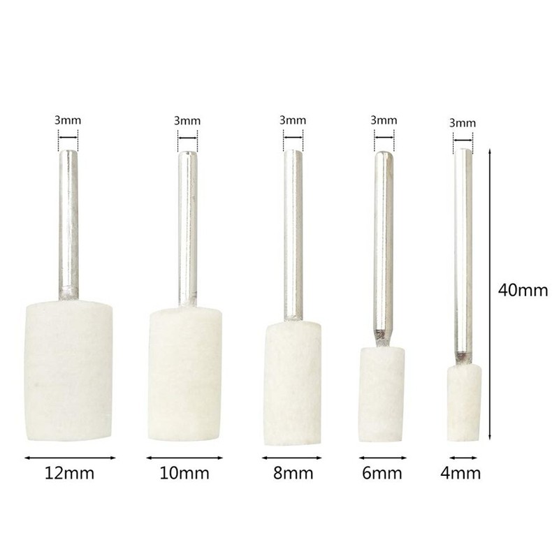 20Pcs Felt Polishing Buffing Pads Wheel Wool Plastic for Dremel Rotary Tool A756 gallery
