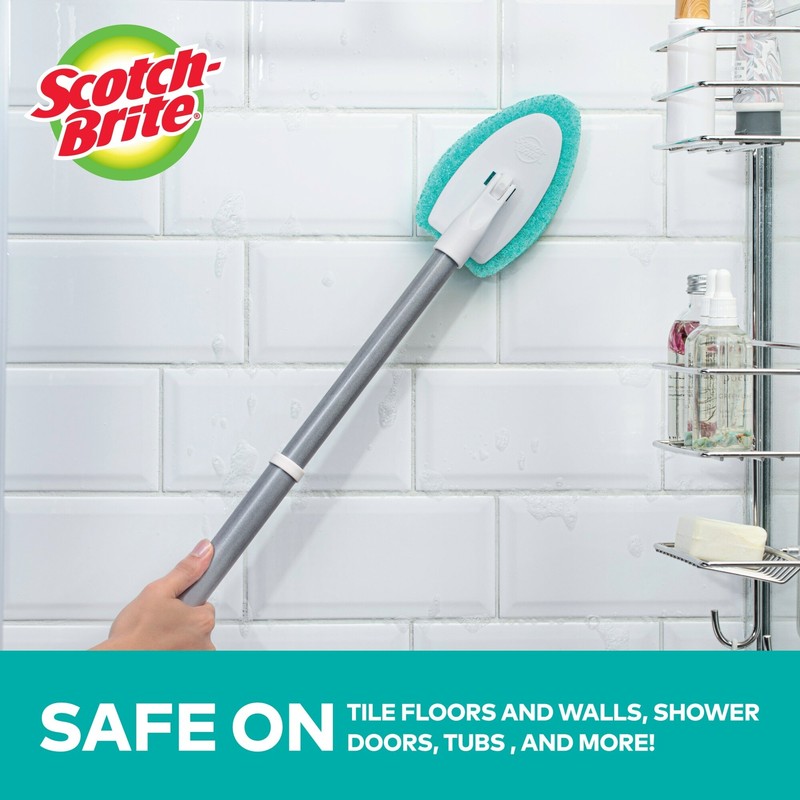 Scotch-Brite Shower and Bath Scrubber 549X-4, 1 - Handle/Tool with card gallery