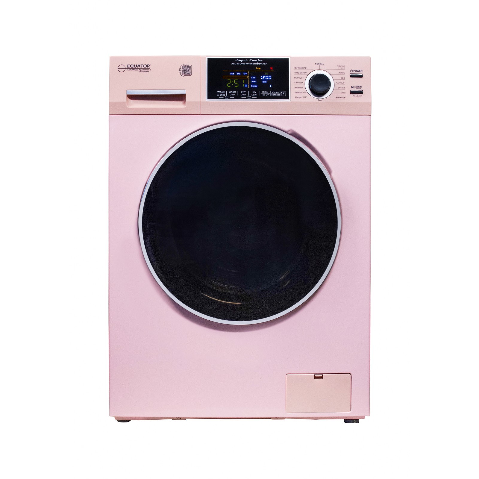 Equator All-in-One Washer Dryer VENTLESS/VENTED PET Cycle 1.62cf/15lbs 110V gallery