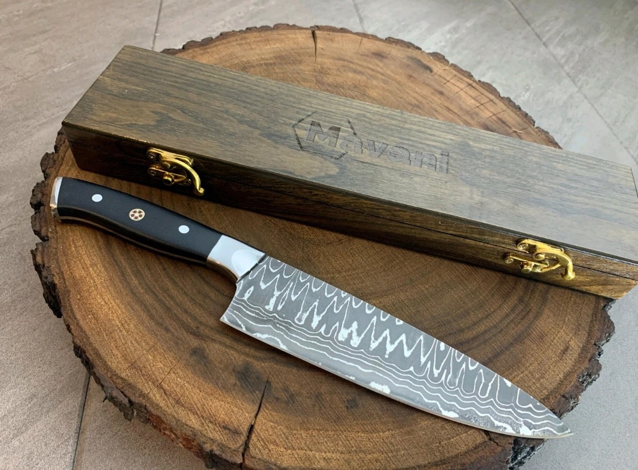 13-Inch VG10 Damascus Stainless Steel Chef Knife with Durable G10 Handle gallery