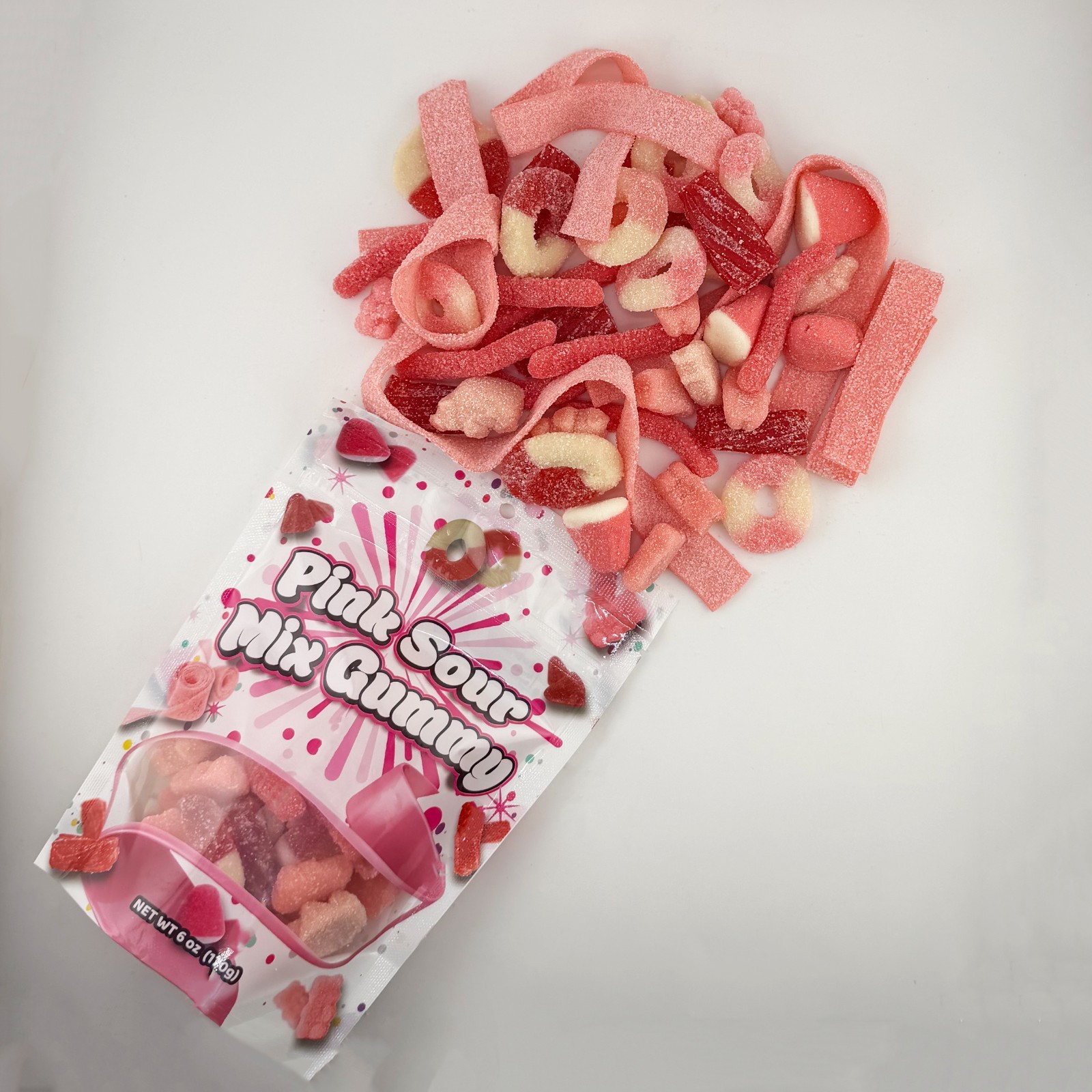 FirstChoiceCandy Sour Mix Gummies - Green,Pink,Blue,Super 6 Oz PK3,6,12 gallery