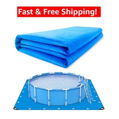 Versatile 10×10 Ft PE Pool Ground Tarp – Protects Against Rocks and Roots