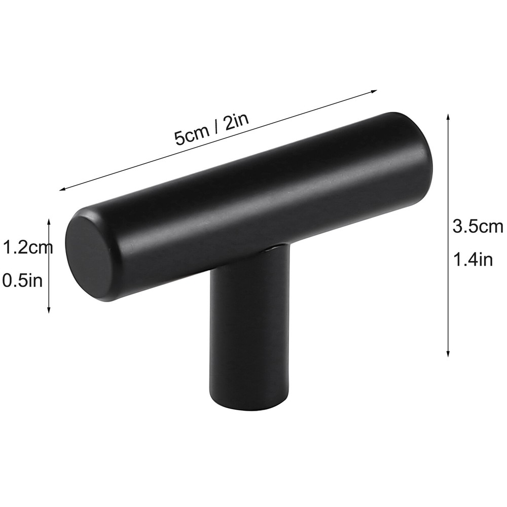 Black Modern Kitchen Cabinet Pulls Drawer T Bar Handle Cupboard Dresser Pull Lot