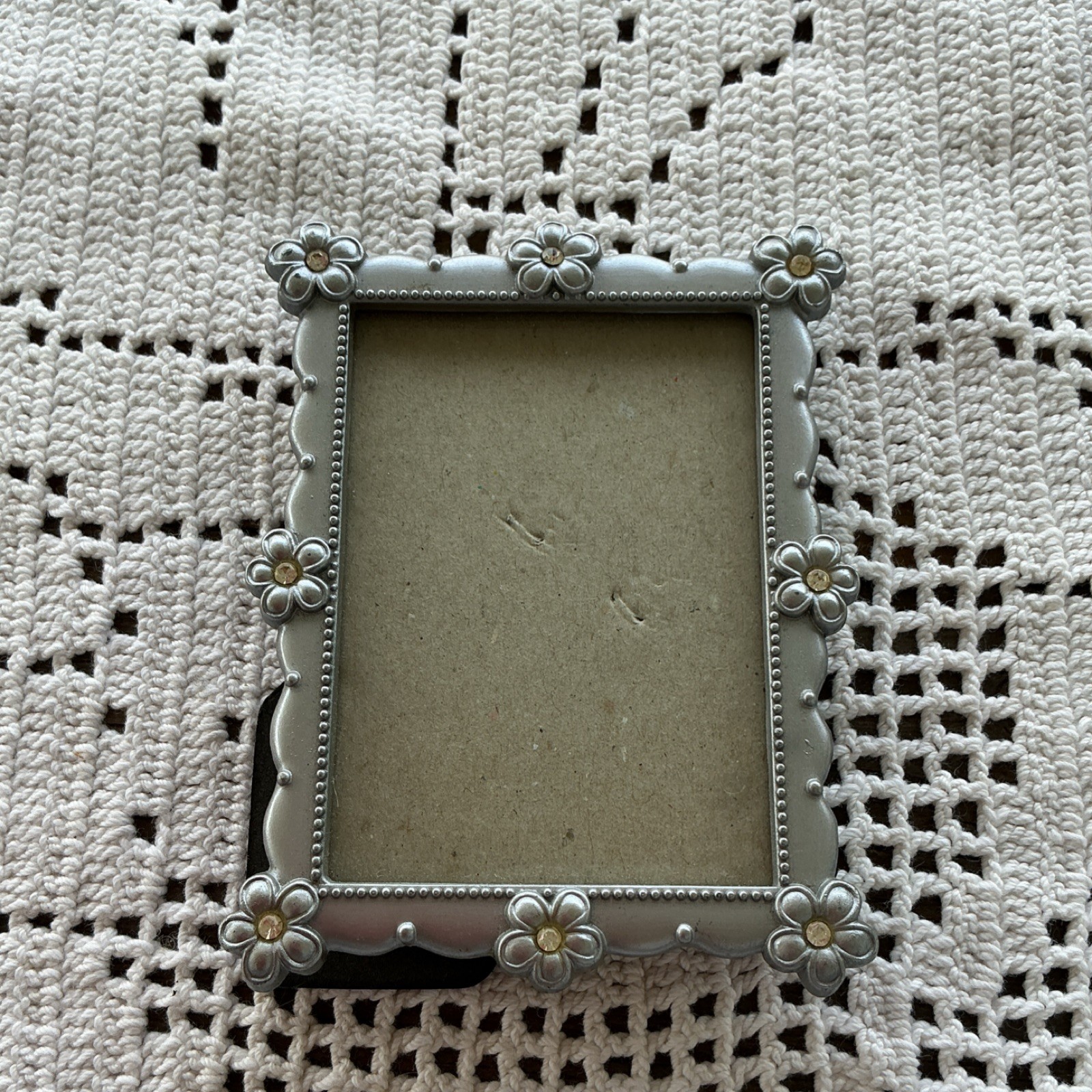 Ornate Metal Oval & Rectangle Mini Photo Frames Bronze Silver Floral Traditional gallery