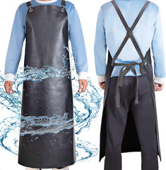 Waterproof Rubber Apron 43″ Antitear Heavy Duty Vinyl Apron Adjustable Thicker C