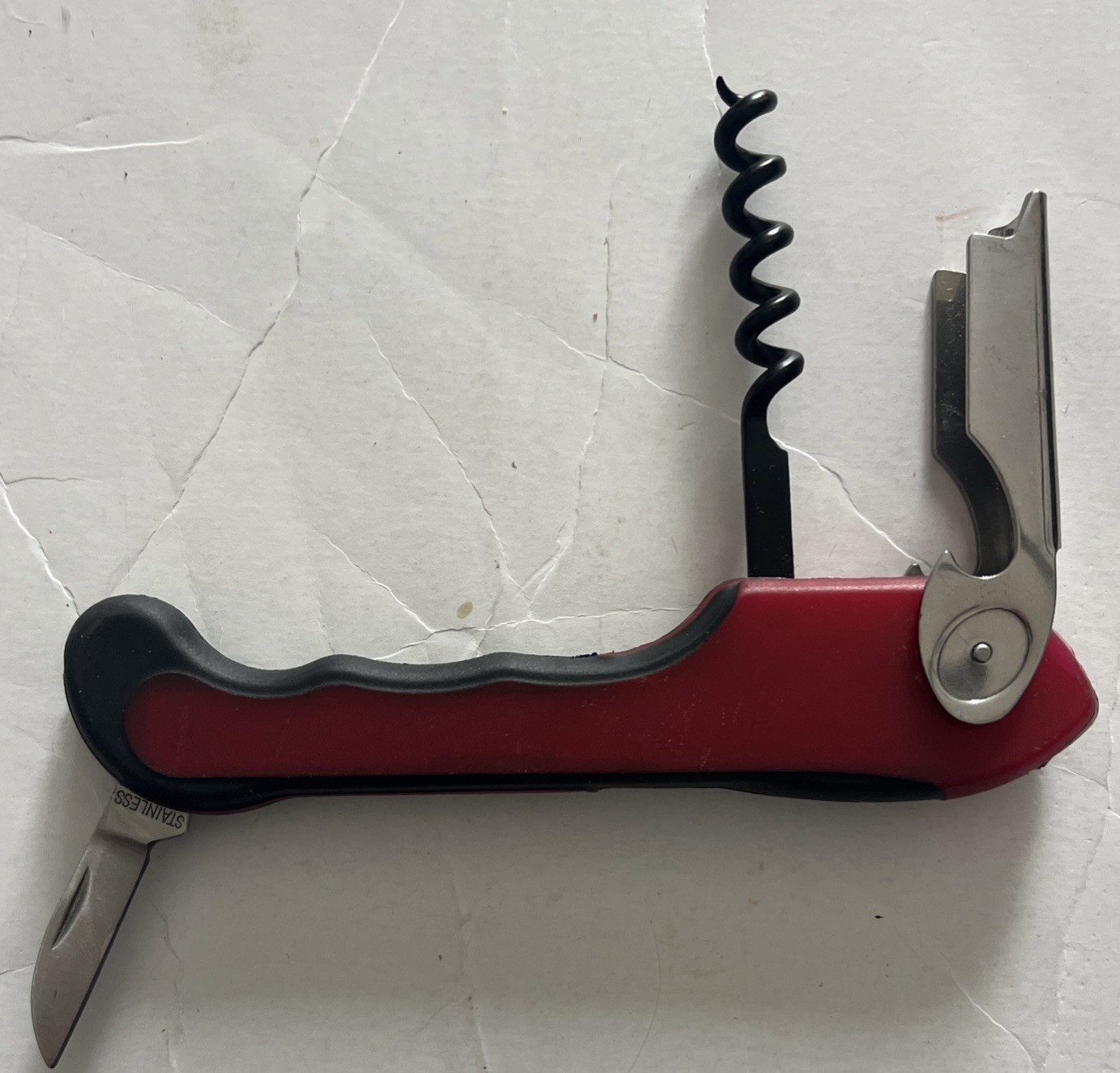 True Grippy Soft Touch COMFORT Handle Waiter’s Corkscrew Red & Black 🍷 gallery