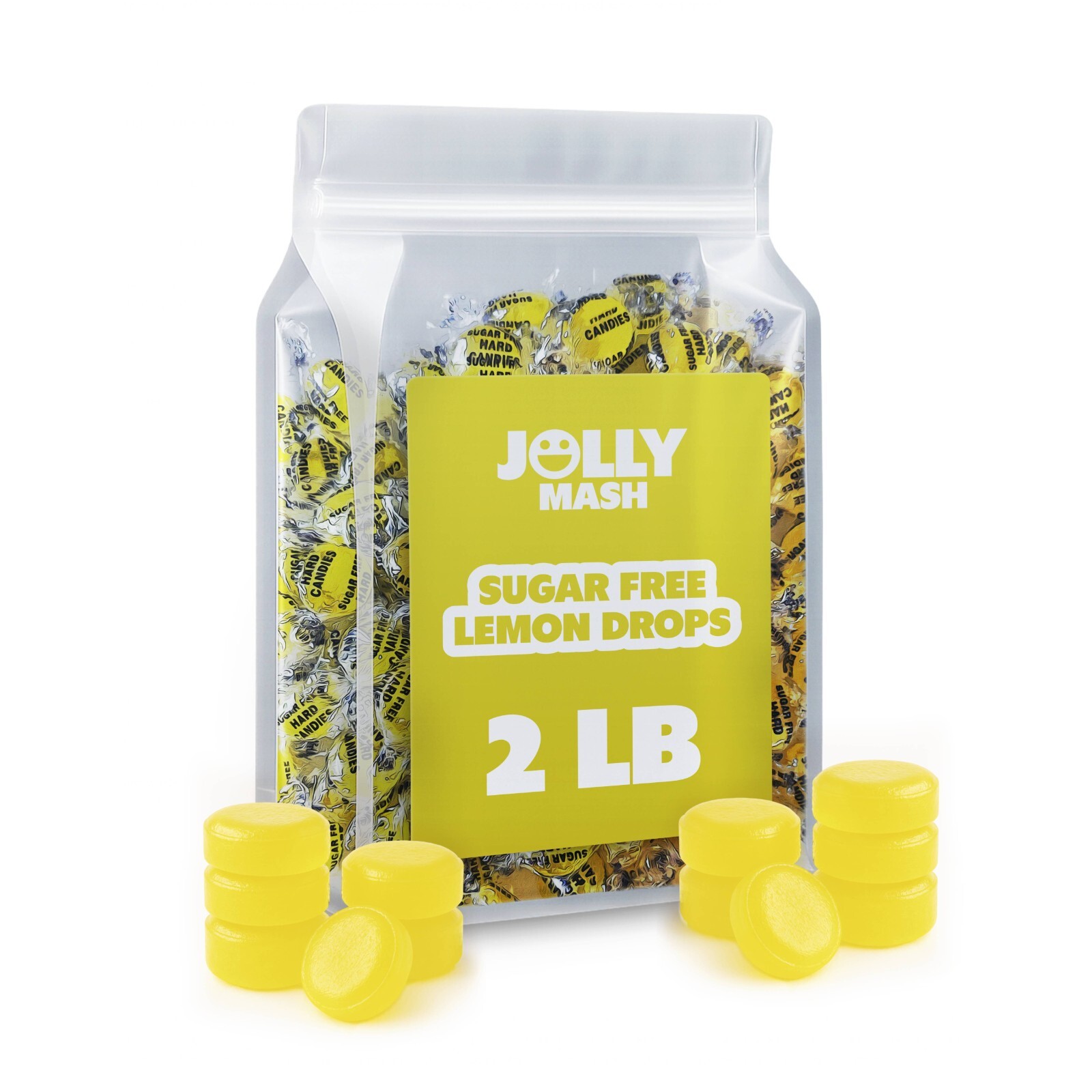 Sugar Free Lemon Drops Hard Candy | 2 LBS | Individually Wrapped Lemon Drops gallery