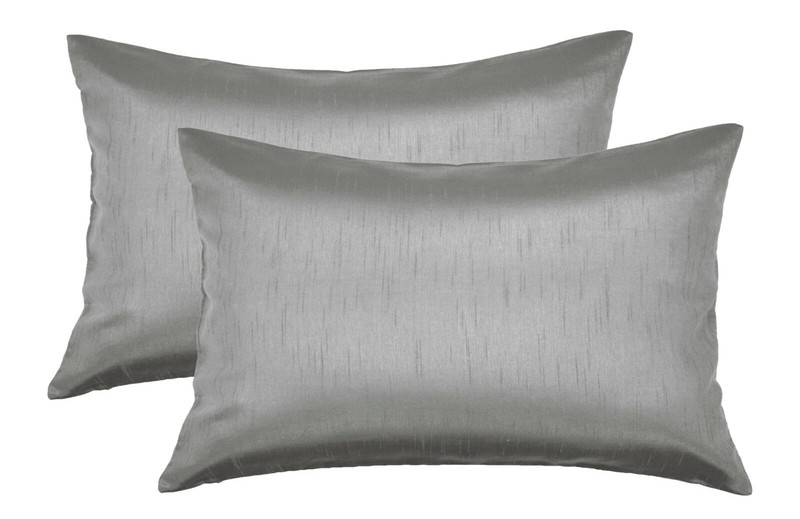 Aiking Home Solid Faux Silk Decorative Euro Sham / Pillow Cover ( Set of 2 ) gallery