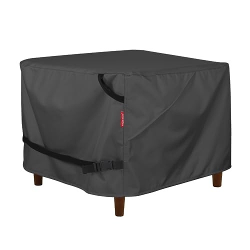 Patio Ottoman Cover - Waterproof Outdoor Square 18L x 18W x 18H inch Black gallery