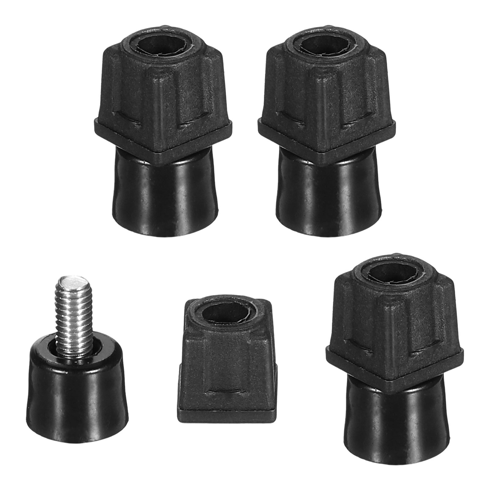 4 Set Leveling Feet M5x13x13mm Plastic Square Adjustable Furniture Leg Leveling gallery