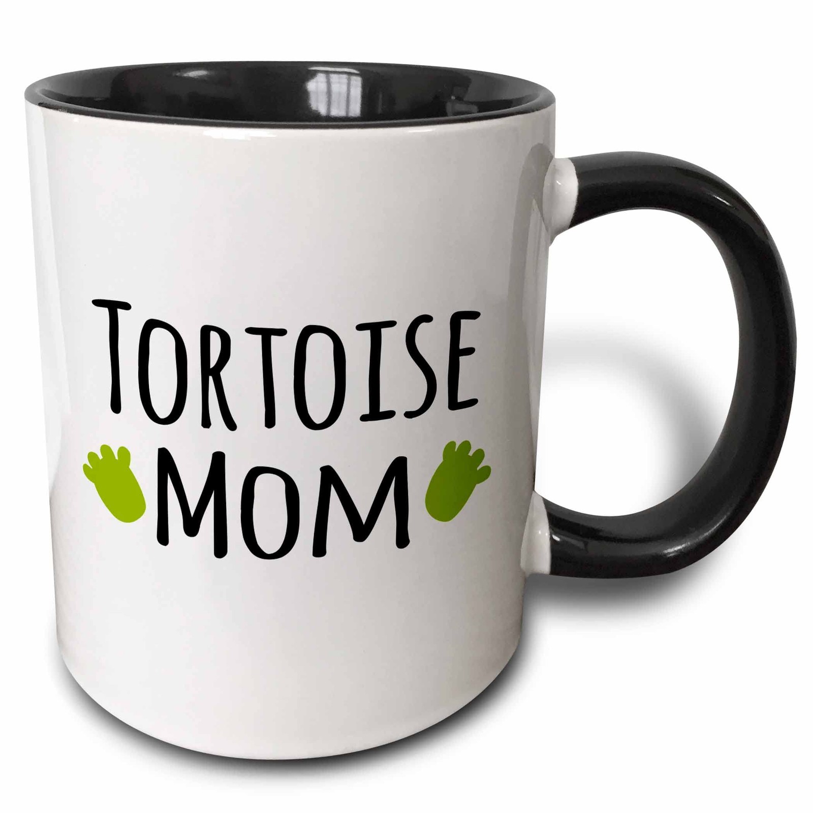 3dRose Tortoise Mom Mug – Proud Reptile Pet Owner, Two Tone Black Ceramic, 11oz gallery
