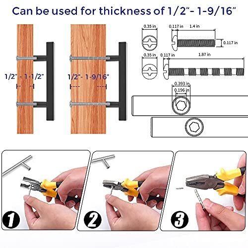 20 Pack 6'' Square Cabinet Pulls Matte Black Stainless Steel Kitchen Drawer Pull gallery