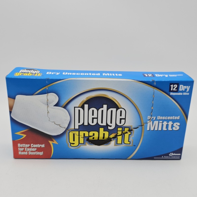 Pledge Grab It Dry Unscented Disposable Hand Dusting Mitts Gloves 5 UNUSED MITTS gallery