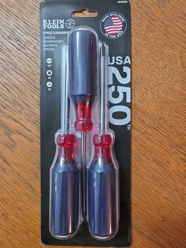 Klein Tools USA 3 Piece Screwdriver Set 85443250 Anniversary Edition 250th gallery