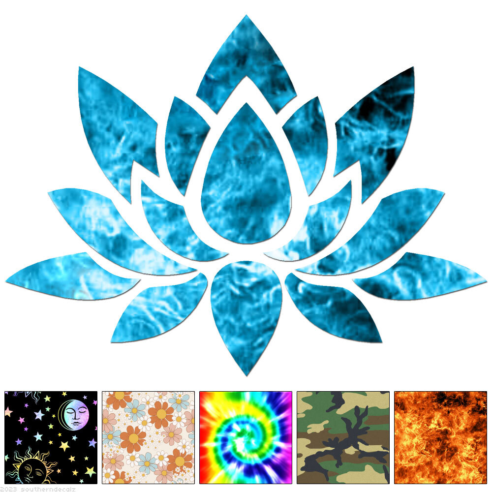 Lotus Flower - Vinyl Decal Sticker - Multiple Patterns & Sizes - ebn6145 gallery