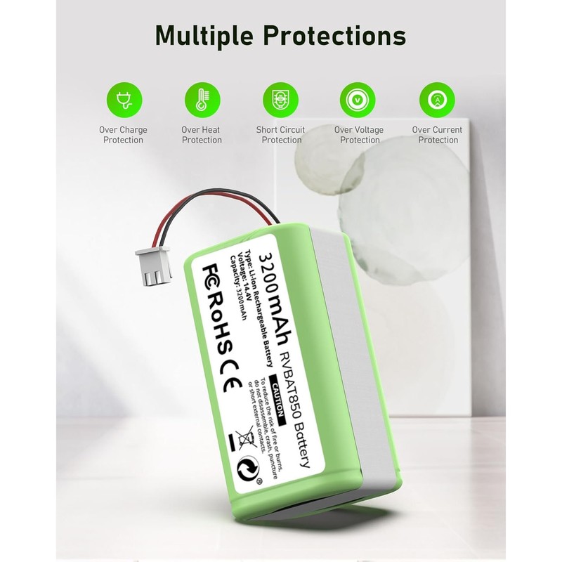 Battery pack Replacement for shark RVBAT850 14.4V 3200mAh battery part upgrade gallery