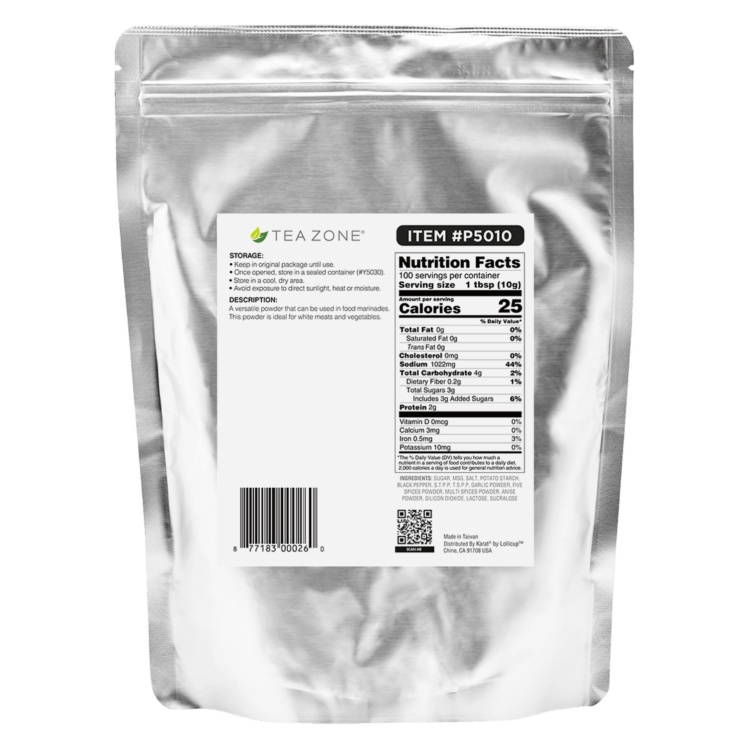Tea Zone Original Meat Marinating Powder - Bag (2.2 lbs), P5010 gallery