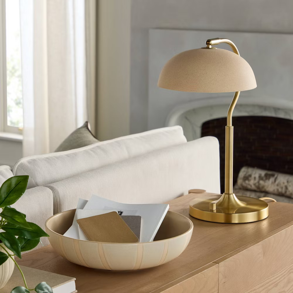 Ceramic Shade Table Lamp Brass - Hearth & Hand with Magnolia gallery