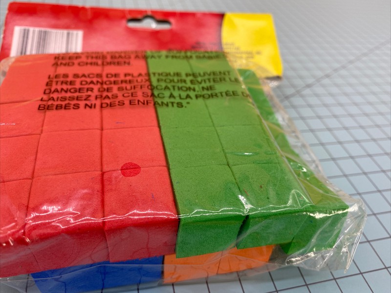 Teaching Tree Foam Counting Blocks Multi-colored 50 count Unit New gallery