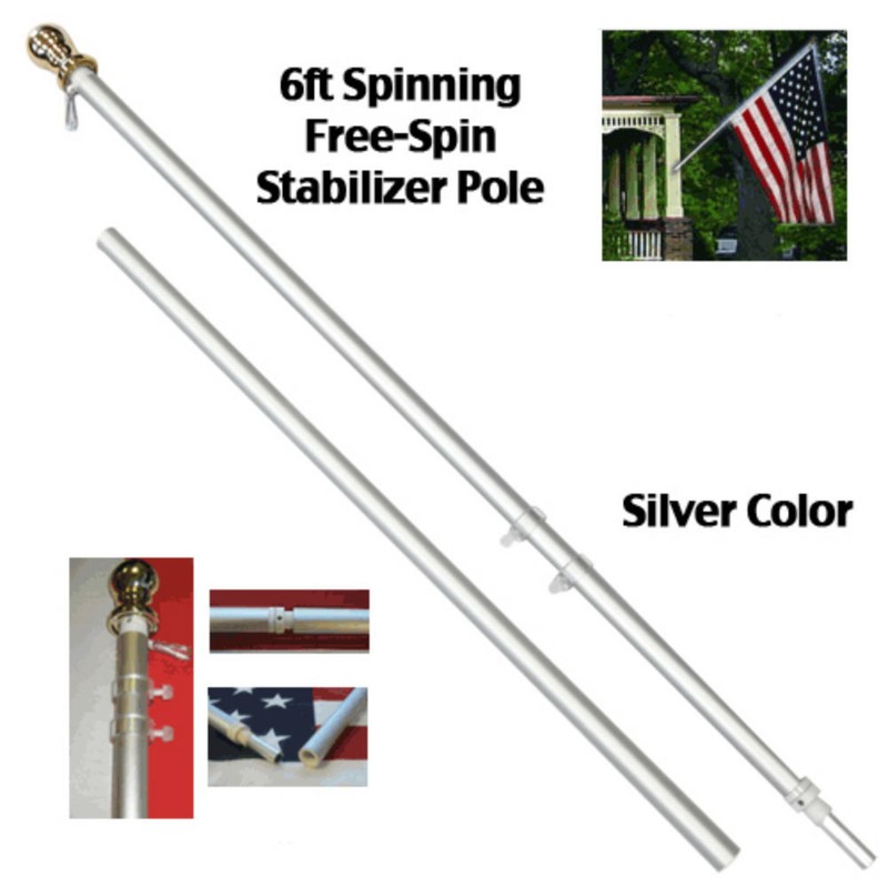 6FT Flag Pole Kit Heavy Duty Bracket Or Metal Pole (POLE ONLY) gallery
