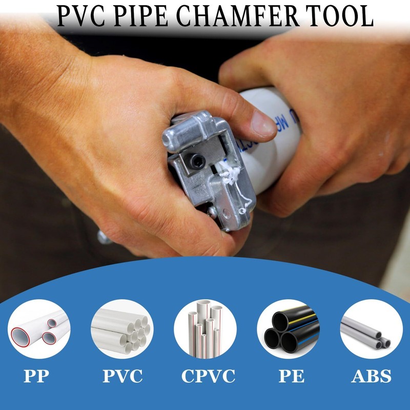 Pro PVC Plastic Pipe Deburring Tool for PVC, CPVC, ABS, PP, PE (1-1/4" to 4") gallery