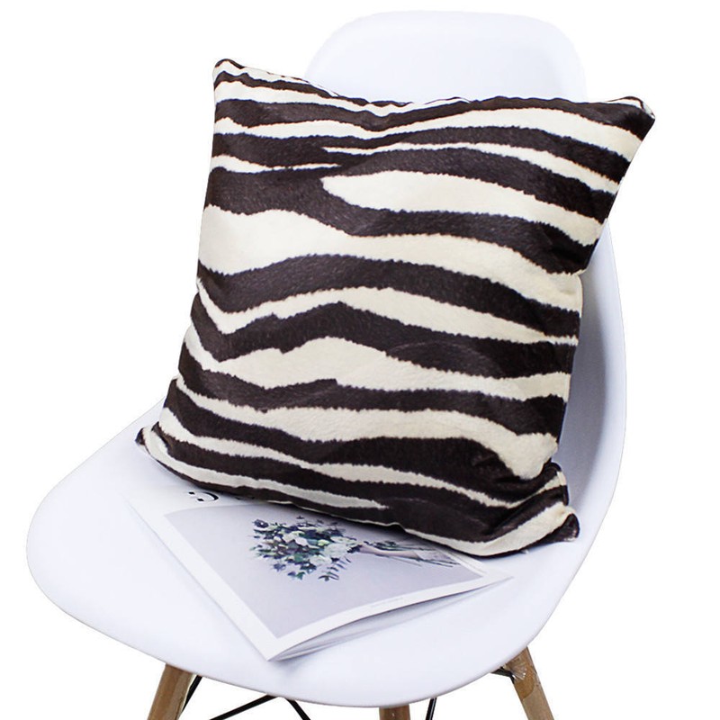 Leopard Tiger Zebra Giraffe Vintage Plush Cushion Cover Pillow Case Home Decor gallery
