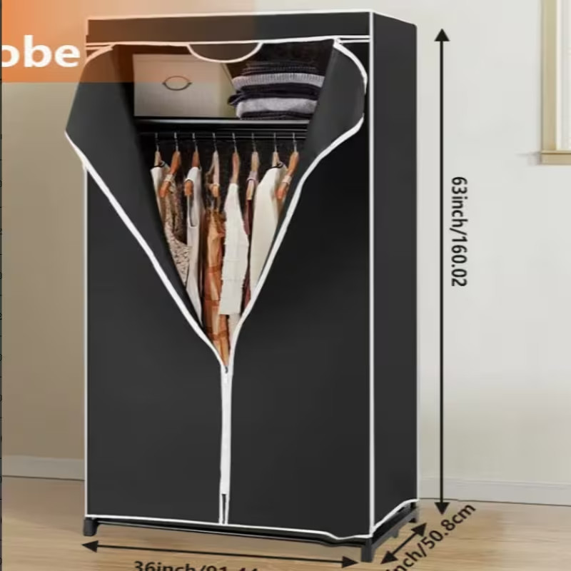 Clothes Storage Closet Organizer Wardrobe Rack Shelf Home Portable gallery