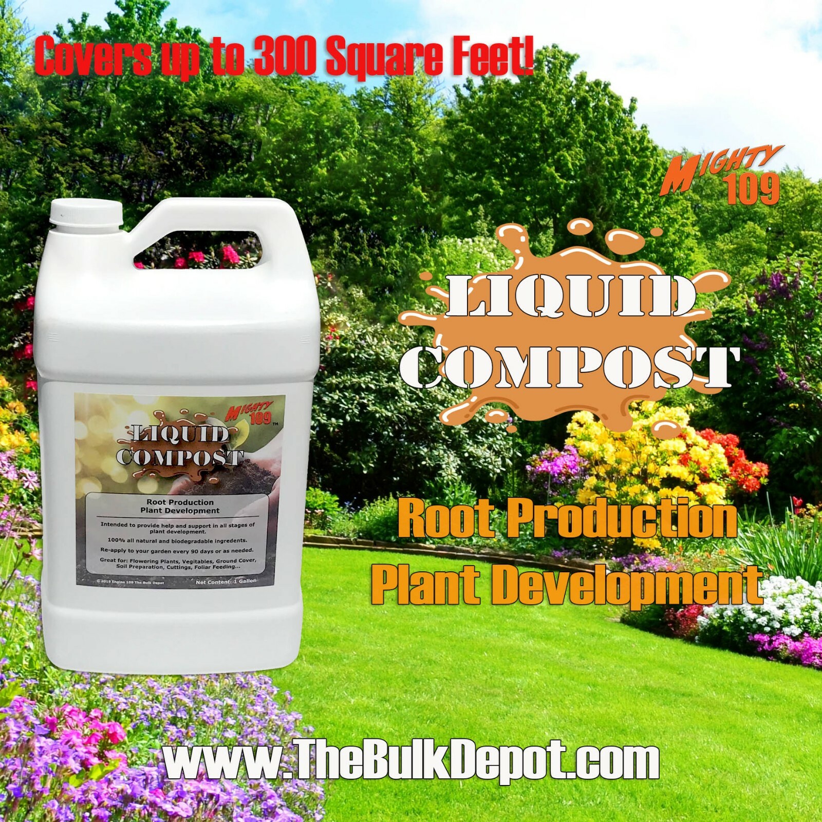 MIGHTY109 Liquid Compost, 1 Gallon, Covers up to 300 Square Feet! gallery