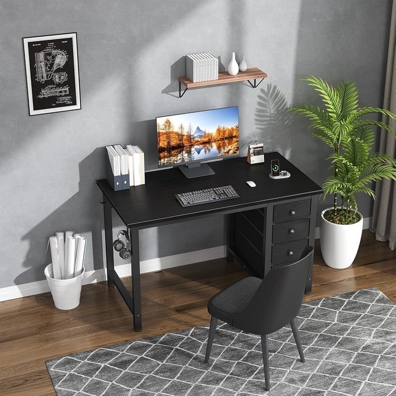 Compact Computer Desk Home Office Study Writing Workstations Easy Assembly New gallery