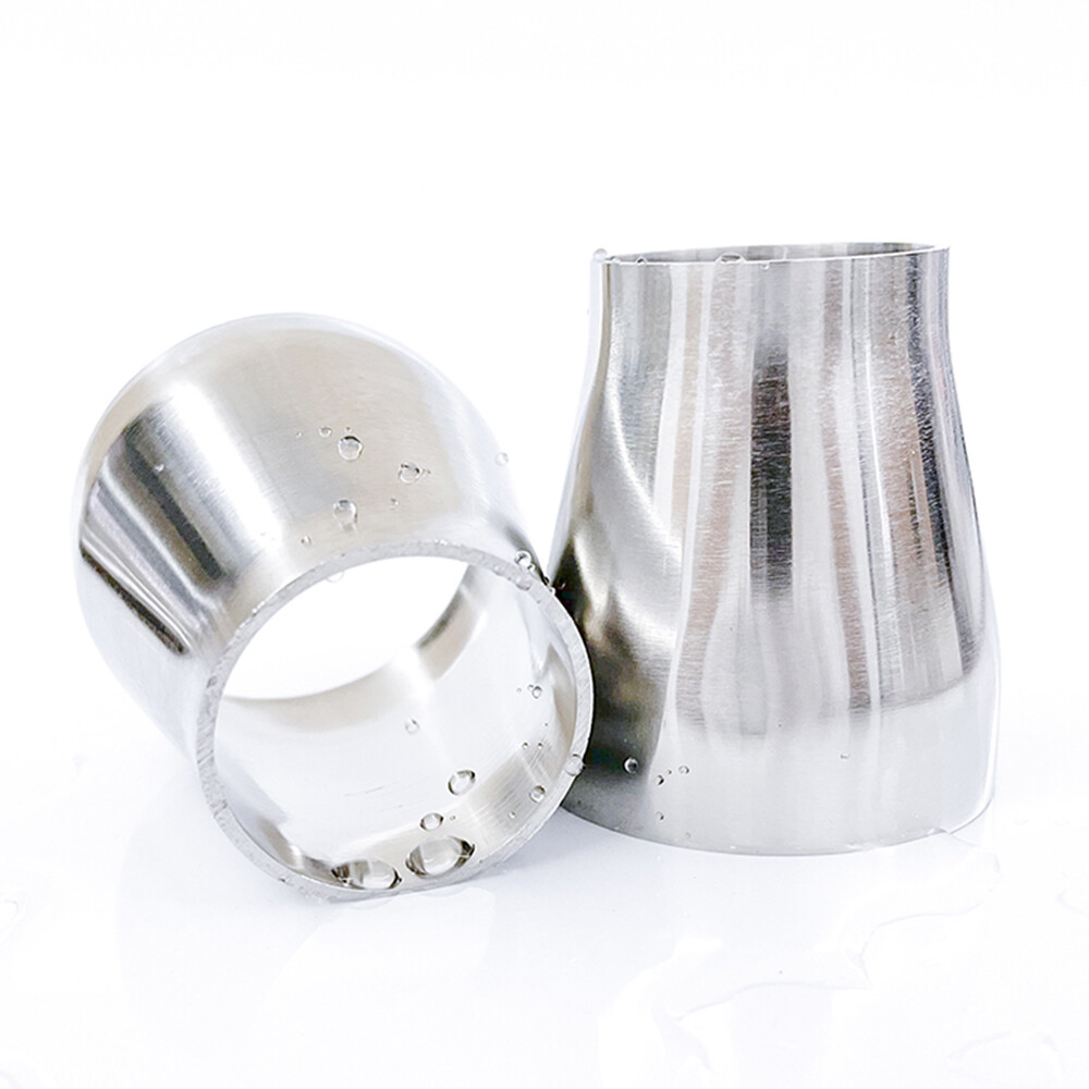304 Stainless Steel Cone Reducer Adapter OD Welded Joint Thickness 1.5-3mm Pipe gallery