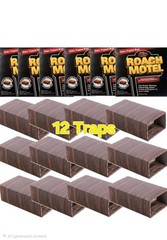 12 Black Flag Roach Motels Cockroach Bug Killer bait Glue Trap Spider Motel