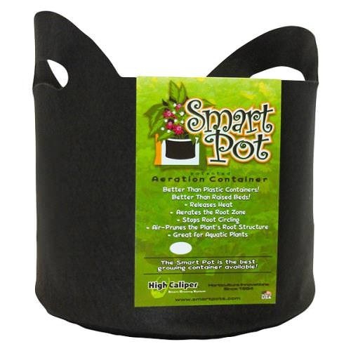 5 pack Smart Pot Fabric Pot Black with Handle 7 gallon rc7 h each gallery