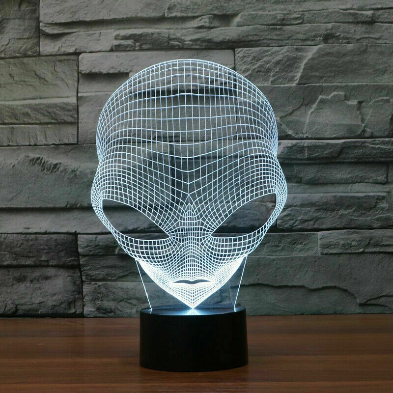 UFO 3D Martian Alien 7 Color Changing LED Lamp Night Light Touch Remote Control gallery