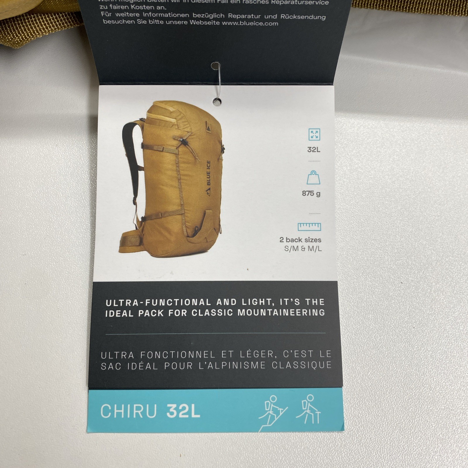 Blue Ice Chiru 32L Pack - Bronze Mist Small/Medium 3