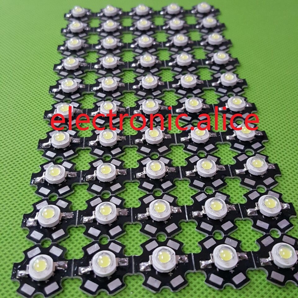 100pcs New 3W High Power cool white 6000-6500k LED+20mm star pcb gallery